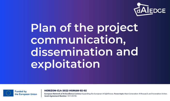 Plan of the project communication, dissemination and exploitation