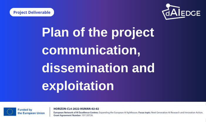 Plan of the project communication, dissemination and exploitation