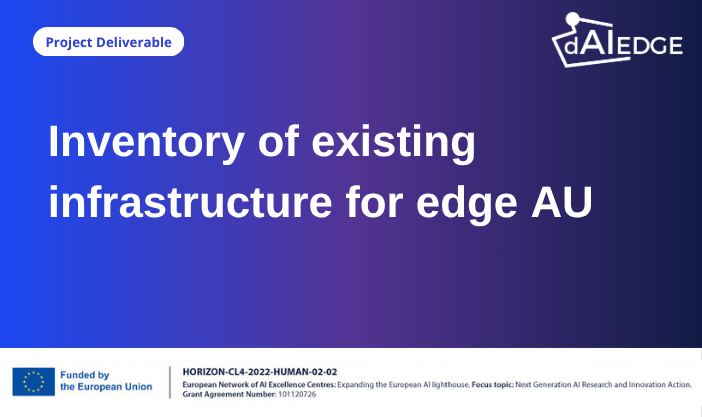 Inventory of existing infrastructure for edge AU