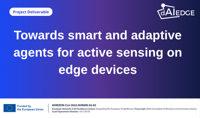 Towards smart and adaptive agents for active sensing on edge devices