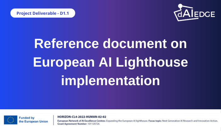 Plans and recommendations organisation of the EU AI Lighthouse