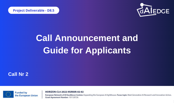 D8.5 – Call Announcement and Guide for Applicants - Call Nr 2